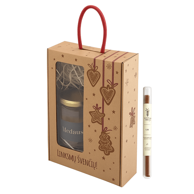 Kalėdinė medaus ir smilkalų dovanėlė