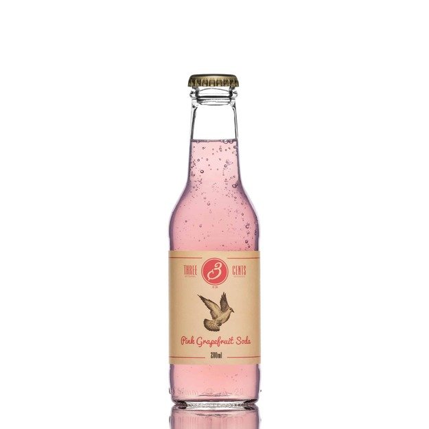 THREE CENTS Pink Grapefruit Soda limonadas