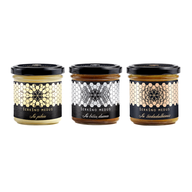 Medaus dovana juodoje dėžutėje (200 g medaus) 3