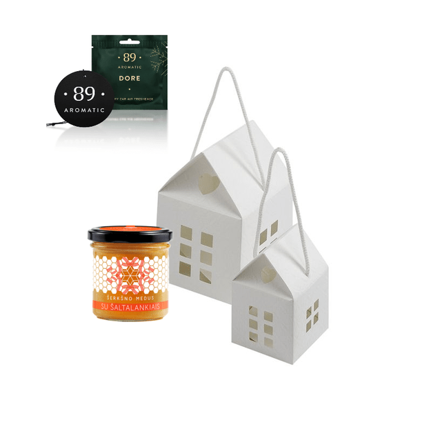 Kalėdinė medaus skanėsto ir automobilio kvapo dovanėlė 1