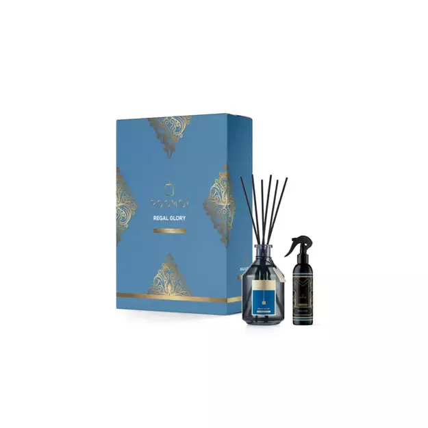 ROOMOI namų kvapų difuzoriaus ir purškiamo kvapo rinkinys REGAL GLORY, 200ml + 100 ml